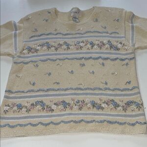 Vintage 1980’s Jenny cottage granny core sweater medium